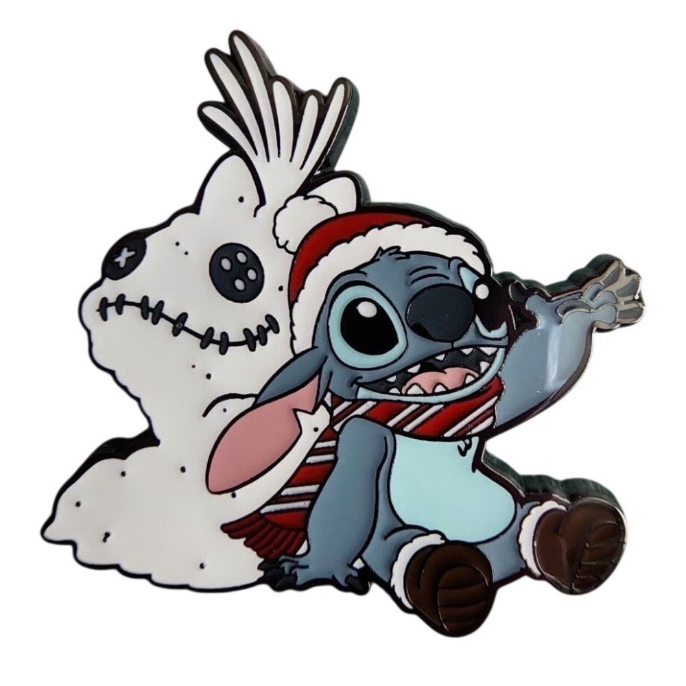 Disney Loungefly Pin‎ Blue Stitch Scrump Snowman Holiday Christmas Enamel Pin